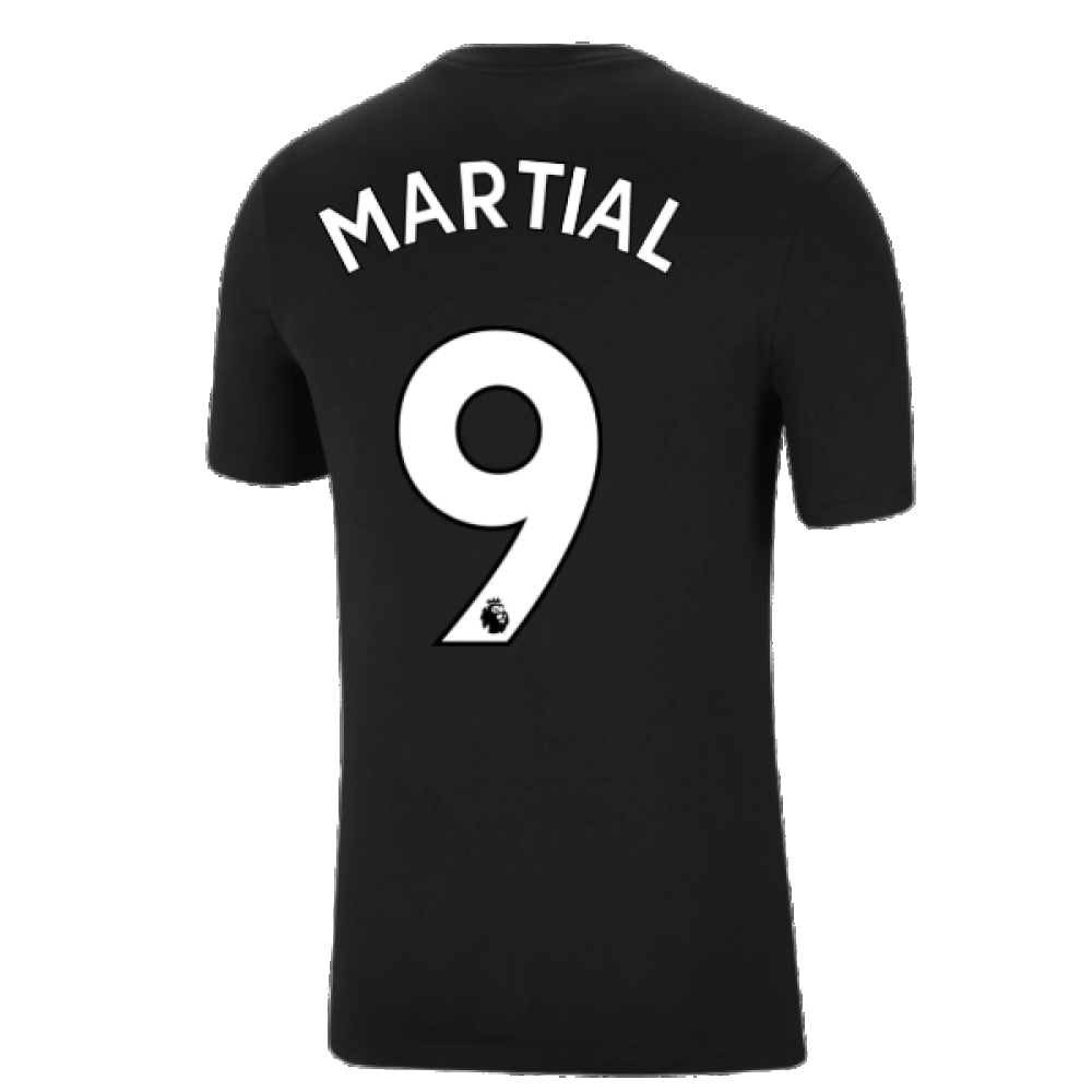 Man Utd 2021-2022 Tee (Black) (MARTIAL 9)