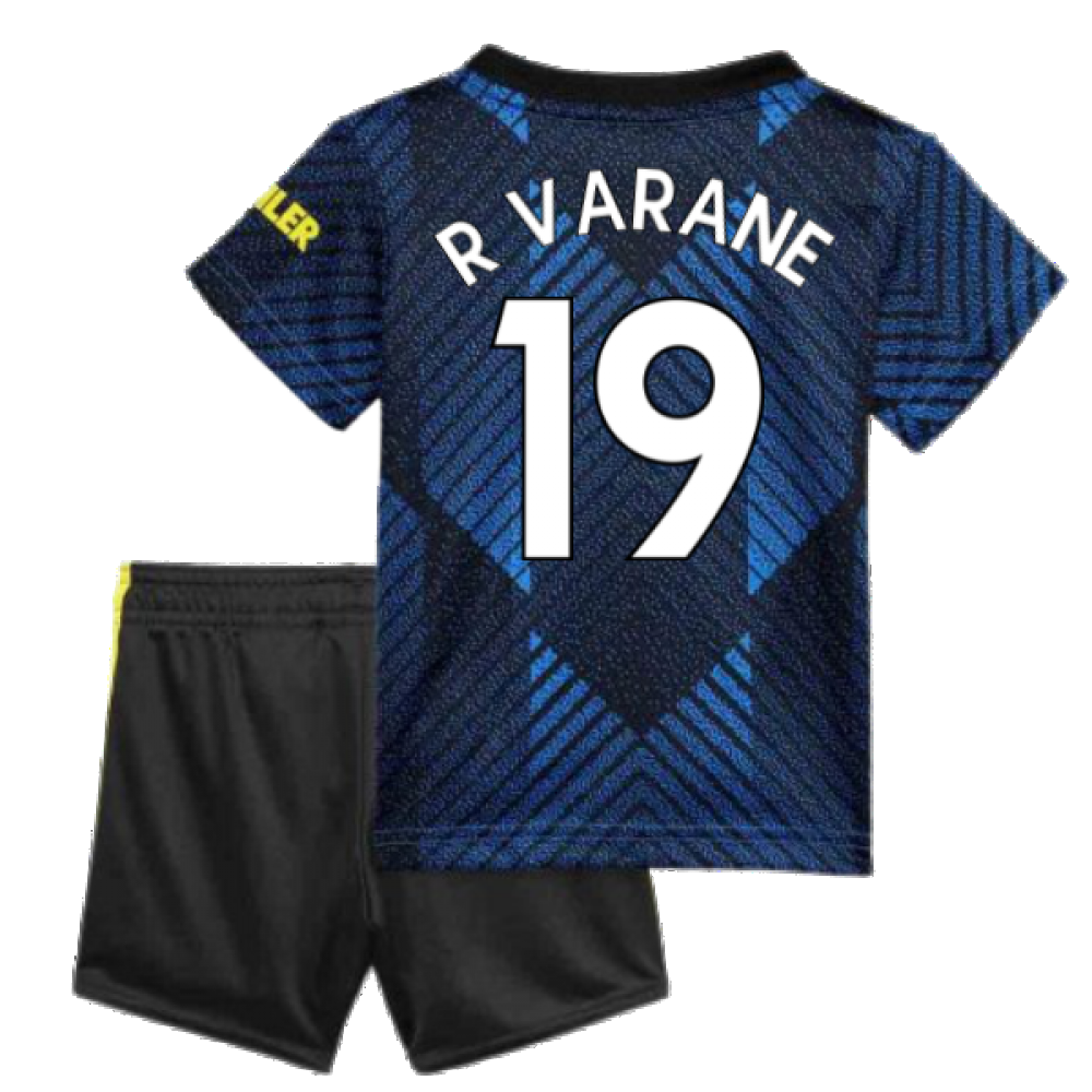 Man Utd 2021-2022 Third Baby Kit (Blue) (R VARANE 19)