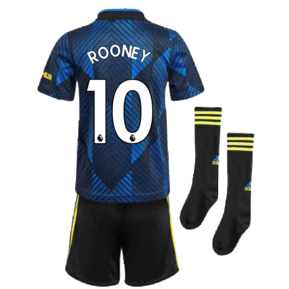 Man Utd 2021-2022 Third Mini Kit (Blue) (ROONEY 10)