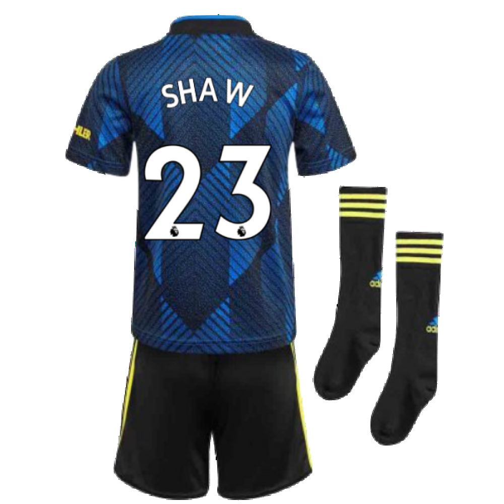 Man Utd 2021-2022 Third Mini Kit (Blue) (SHAW 23)