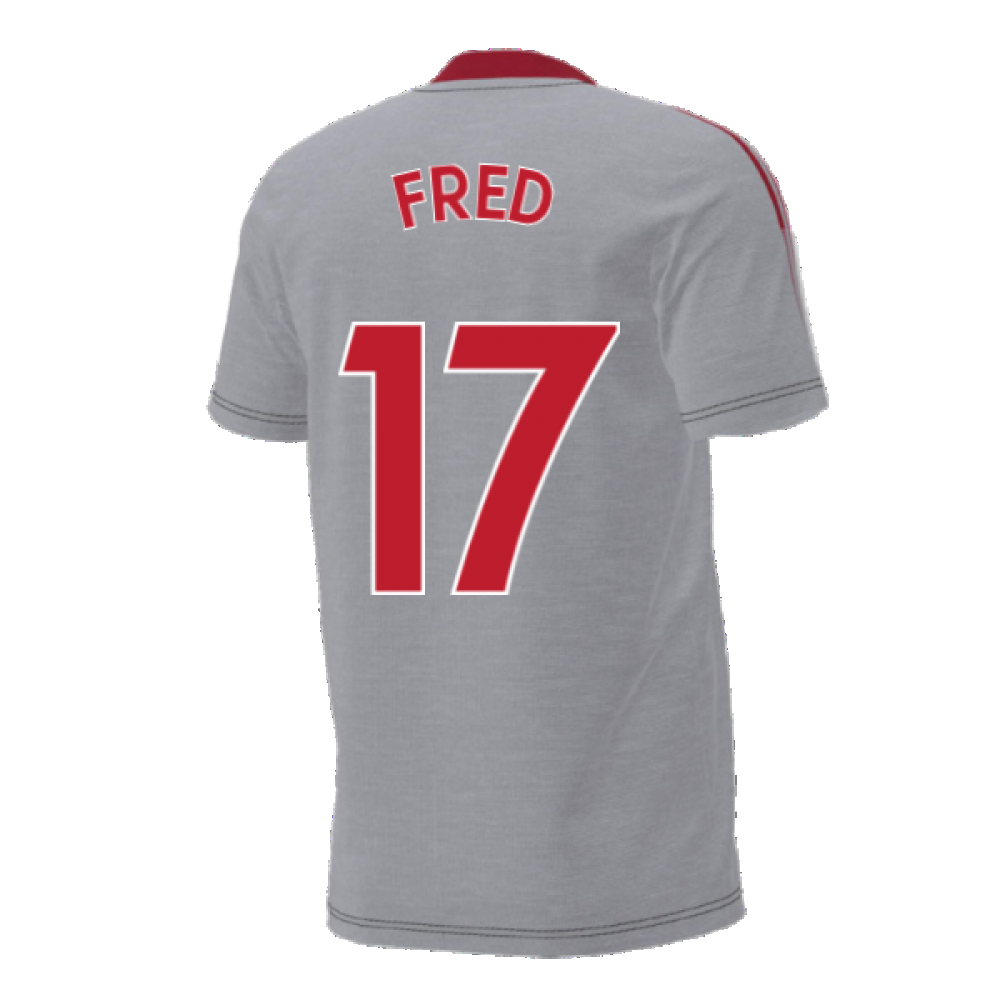 Man Utd 2021-2022 Training Tee (Grey) (FRED 17)