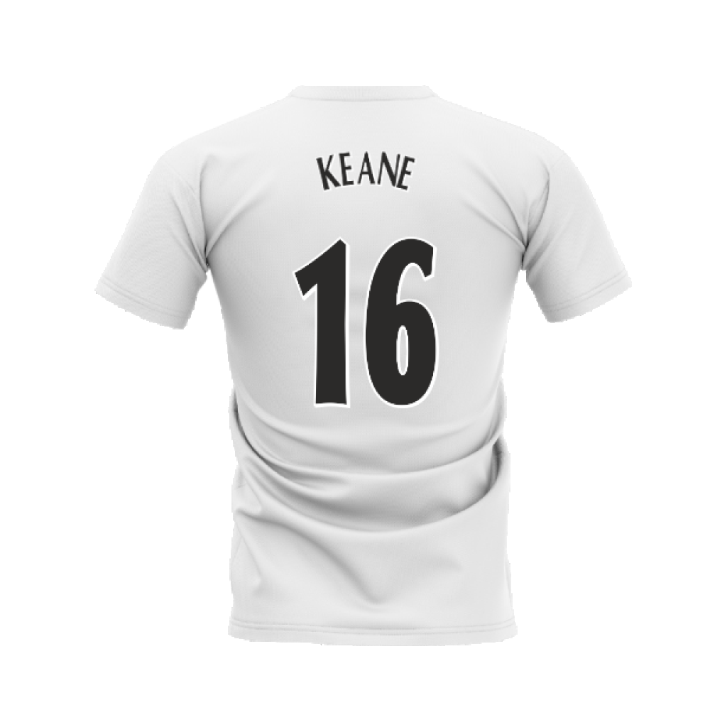 Manchester United 1998-1999 Retro Shirt T-shirt - Text (White) (Keane 16)