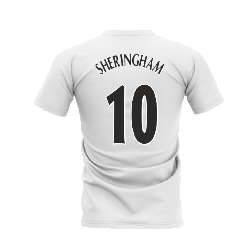 Manchester United 1998-1999 Retro Shirt T-shirt - Text (White) (Sheringham 10)