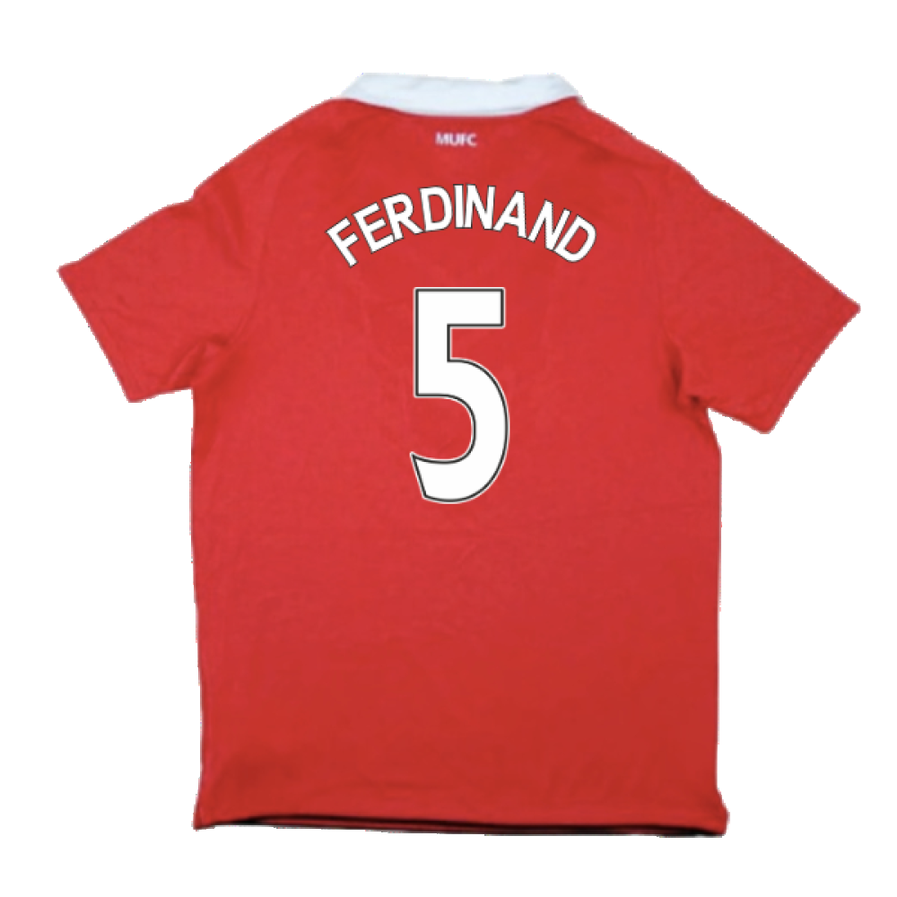 Manchester United 2010-11 Home Shirt (Very Good) (Ferdinand 5)