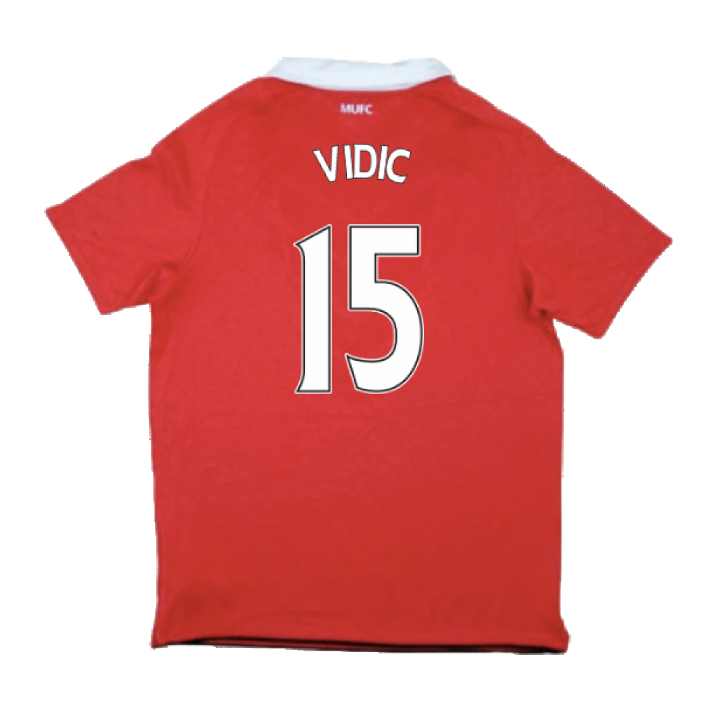 Manchester United 2010-11 Home Shirt (S) (Very Good) (Vidic 15)