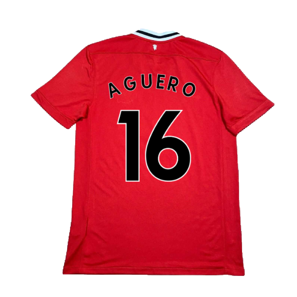 Manchester United 2011-12 Home Shirt (XL) (Aguero 16) (Excellent)