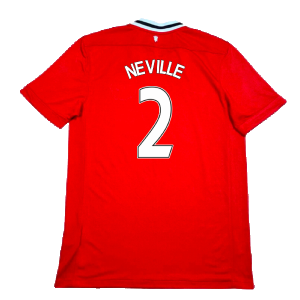 Manchester United 2011-12 Home Shirt (M) (Excellent) (NEVILLE 2)