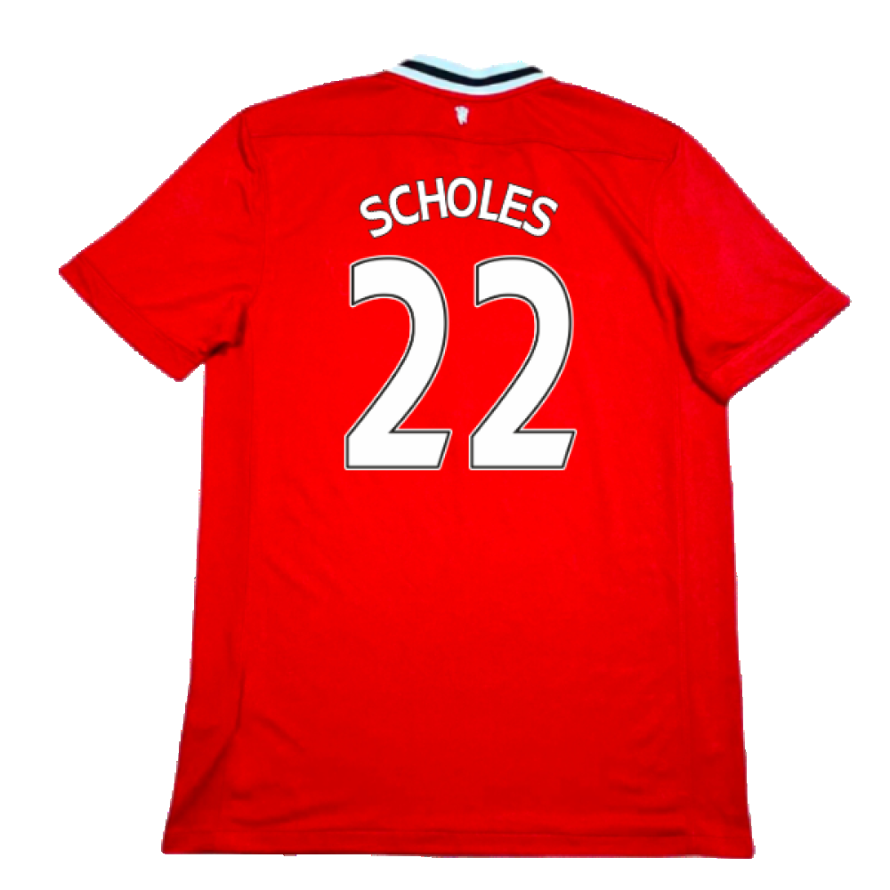 Manchester United 2011-12 Home Shirt (XL) (Very Good) (Scholes 22)