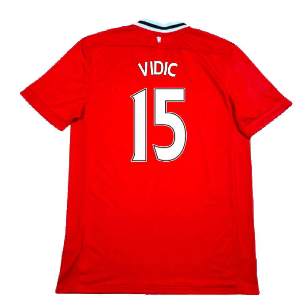 Manchester United 2011-12 Home Shirt (M) (Very Good) (Vidic 15)