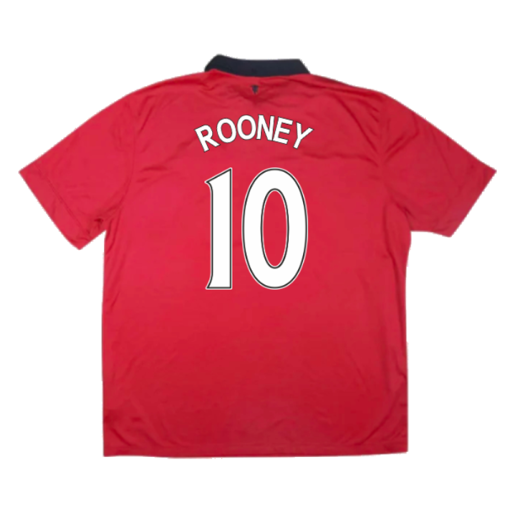 Manchester United 2013-14 Home Shirt (Small) (Very Good) (Rooney 10)