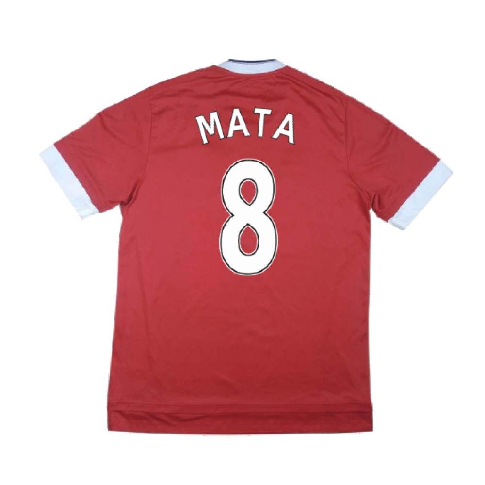 Manchester United 2015-16 Home Shirt ((Excellent) M) (Mata 8)