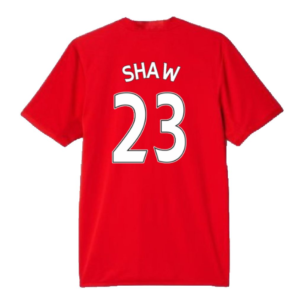 Manchester United 2015-16 Home Shirt (S) (Shaw 23) (Very Good)