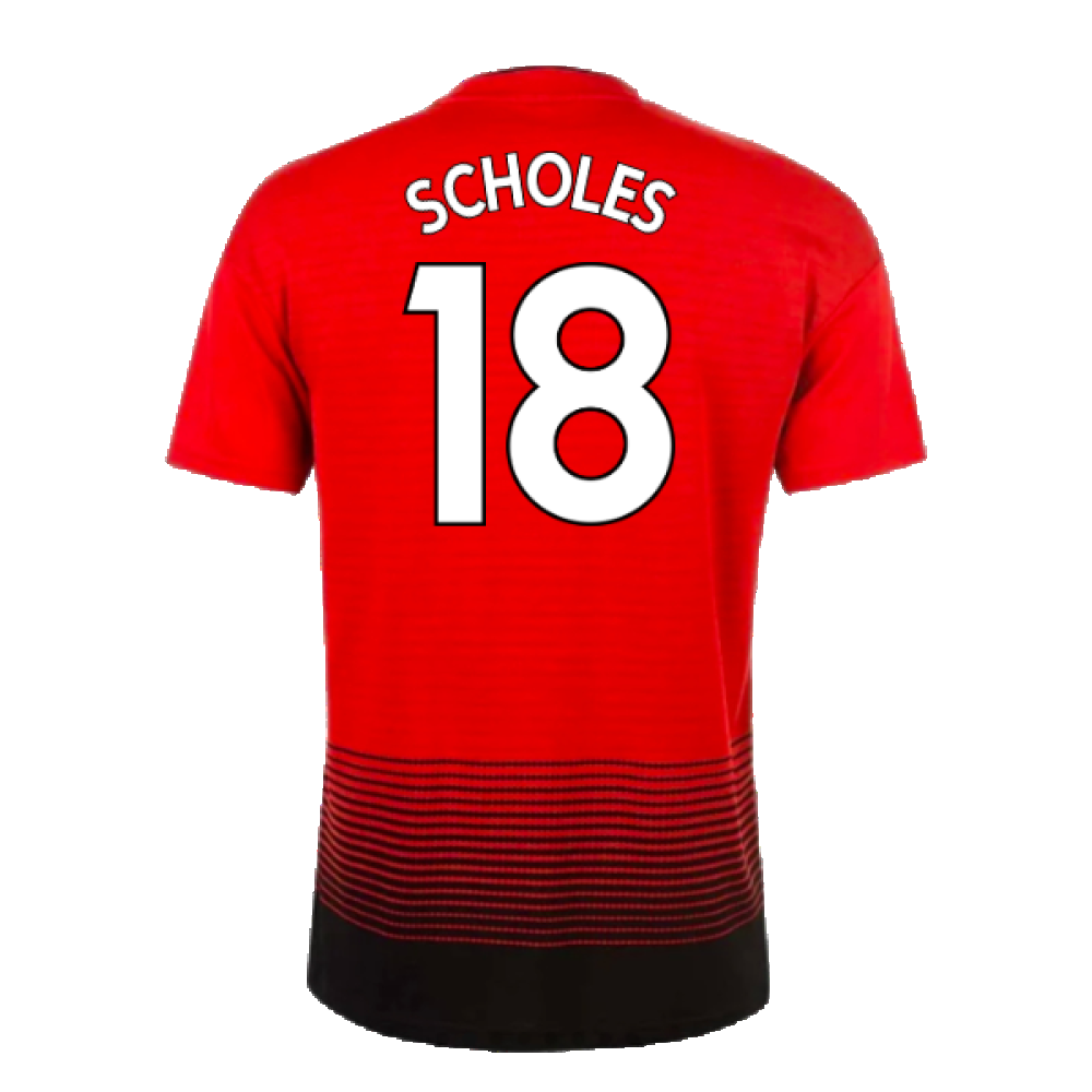 Manchester United 2018-19 Home Shirt (XL) (Excellent) (Scholes 18)