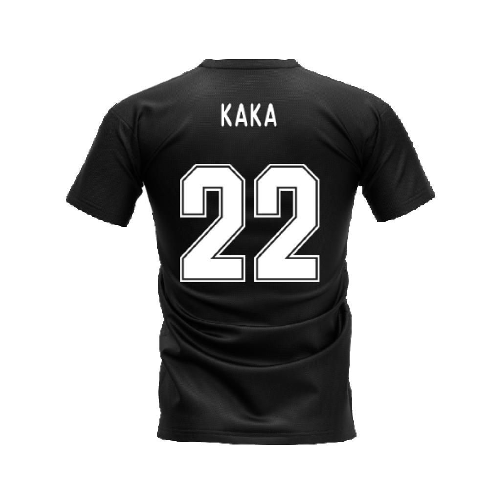 Milano 1995-1996 Retro Shirt T-shirt Text (Black) (KAKA 22)