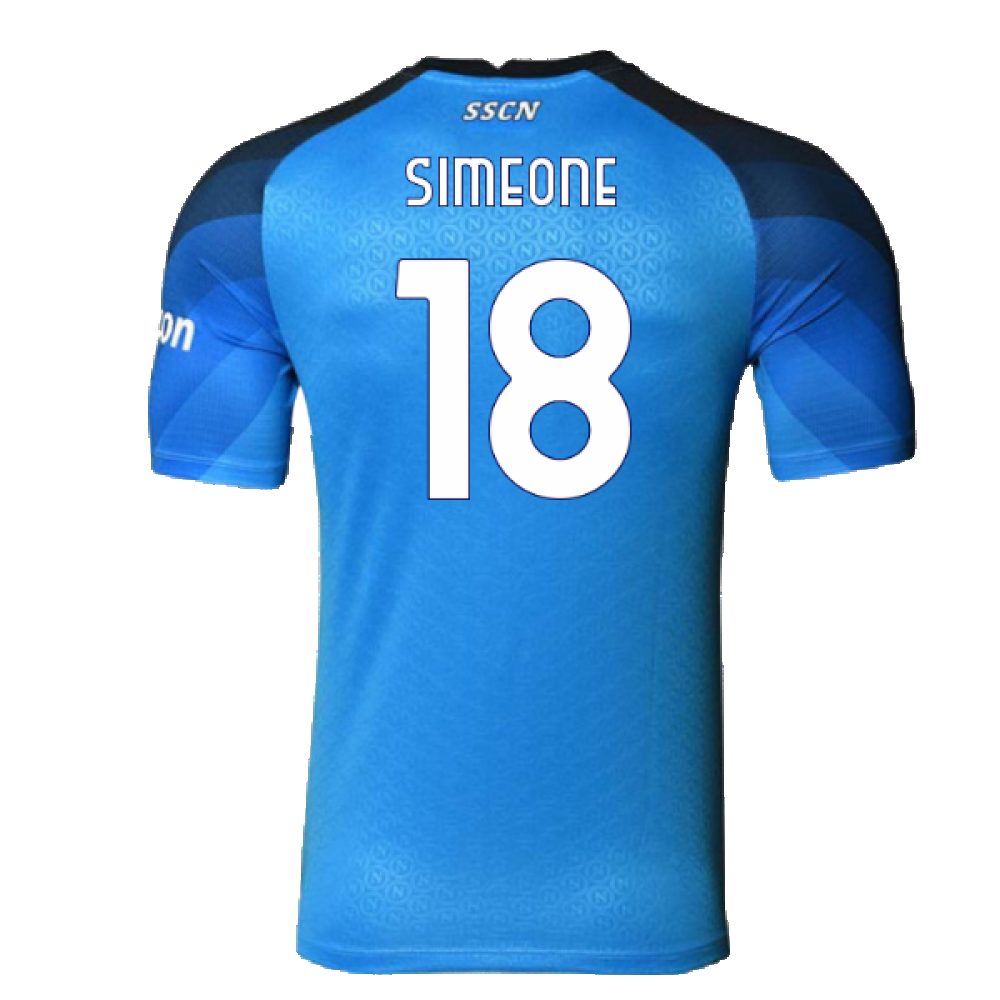 Napoli 2022-23 Player Issue Home Shirt (XXL) (Excellent) (Simeone 18)