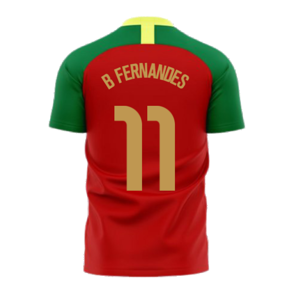 Portugal 2024-2025 Home Concept Football Kit (Airo) (B Fernandes 11)