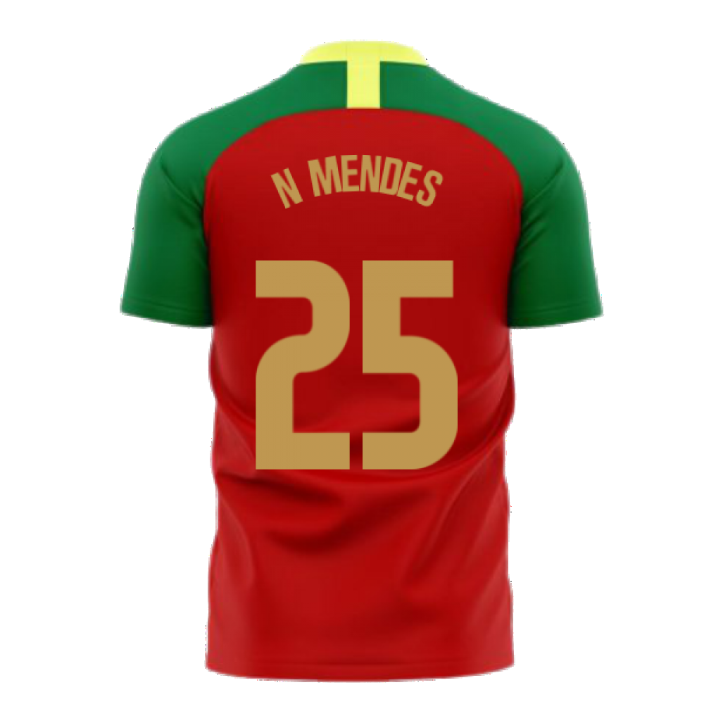 Portugal 2024-2025 Home Concept Football Kit (Airo) (N.MENDES 25)