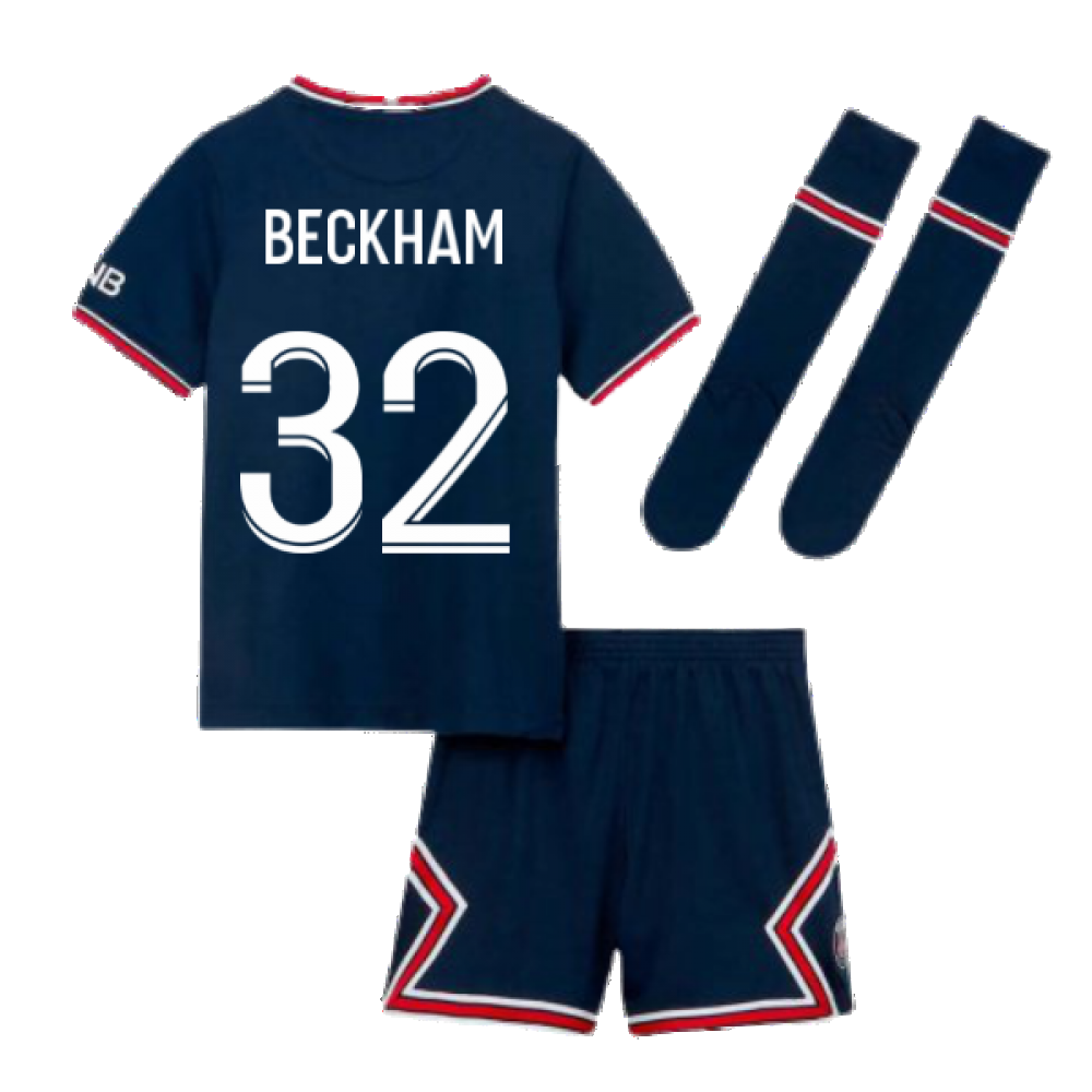 PSG 2021-2022 Little Boys Home Kit (BECKHAM 32)