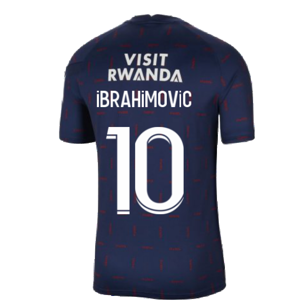 PSG 2021-2022 Pre-Match Training Shirt (Navy) (IBRAHIMOVIC 10)