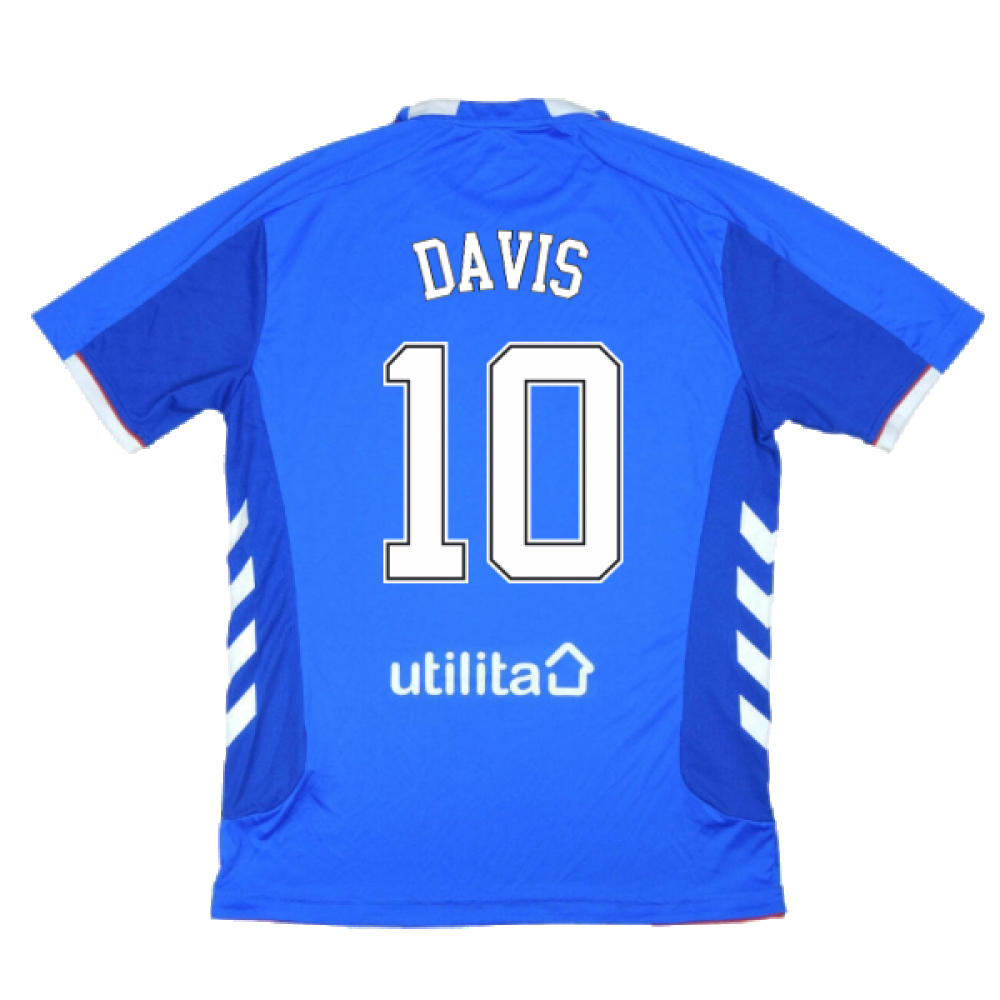 Rangers 2018-19 Home Shirt ((Excellent) L) (DAVIS 10)