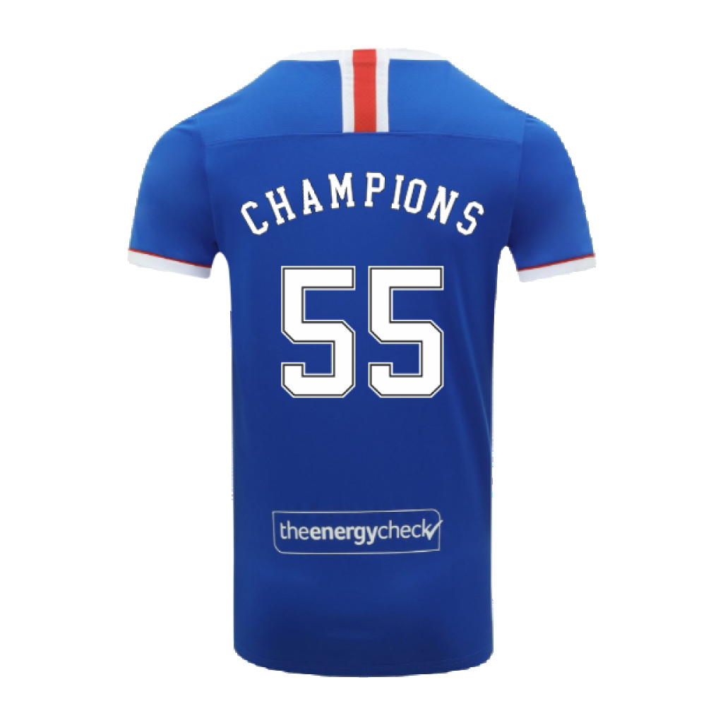 Rangers 2020-21 Home Shirt (S) (Mint) (Champions 55)