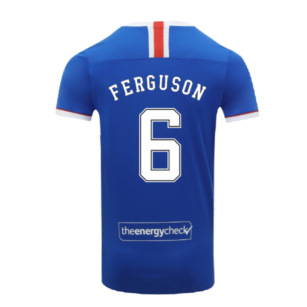 Rangers 2020-21 Home Shirt (S) (Mint) (FERGUSON 6)