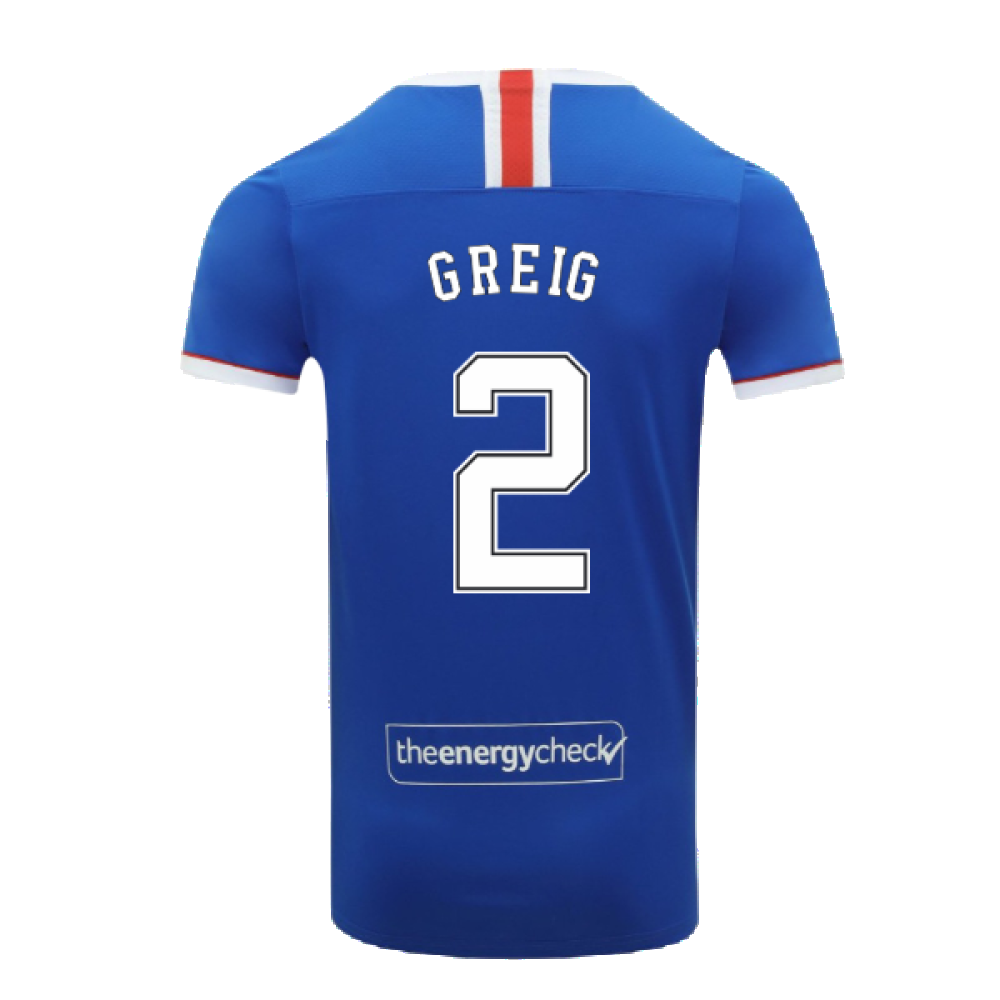 Rangers 2020-21 Home Shirt (S) (Mint) (GREIG 2)