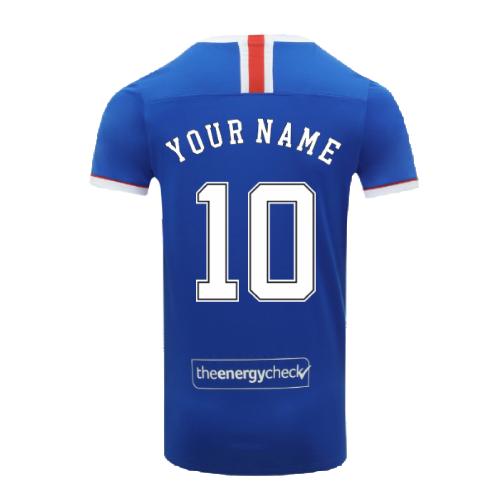 Rangers 2020-21 Home Shirt (XL) (Your Name 10) (Mint)