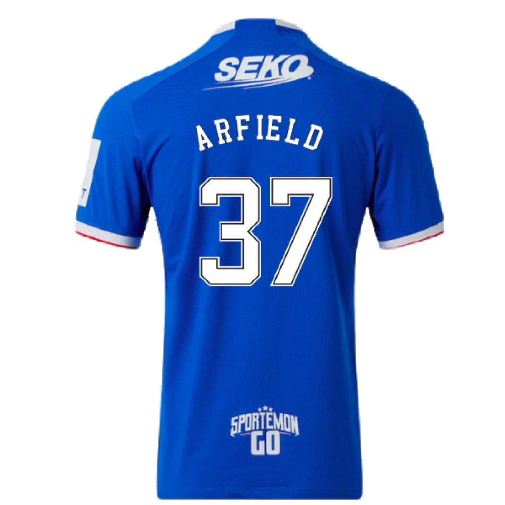 Rangers 2022-23 Home Shirt (XL) (Mint) (ARFIELD 37)