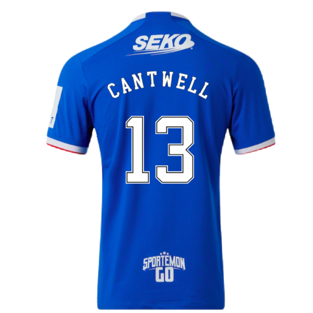 Rangers 2022-23 Home Shirt (XL) (Mint) (Cantwell 13)