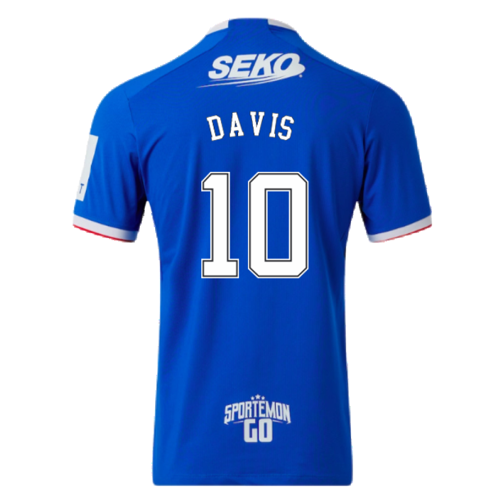 Rangers 2022-23 Home Shirt (XL) (Mint) (DAVIS 10)