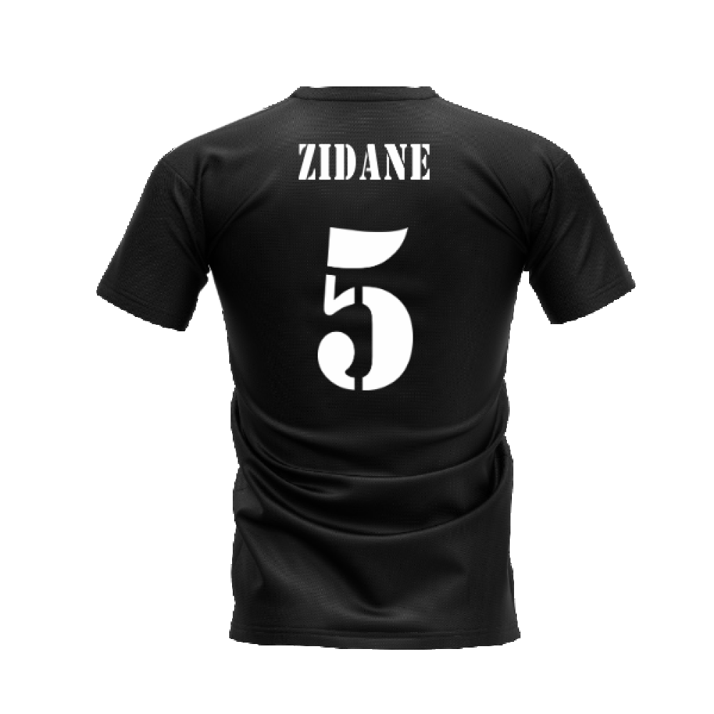 Real Madrid 2002-2003 Retro Shirt T-shirt (Black) (ZIDANE 5)