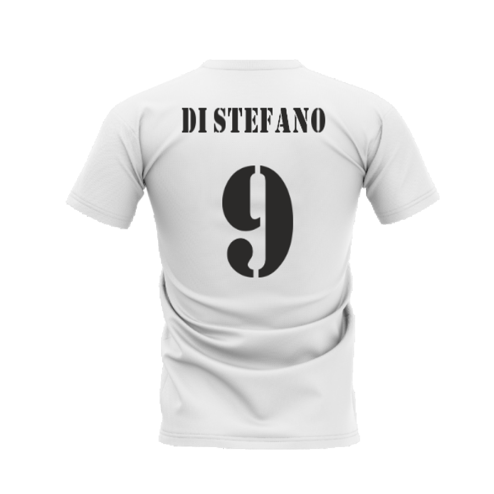 Real Madrid 2002-2003 Retro Shirt T-shirt - Text (White) (DI STEFANO 9)