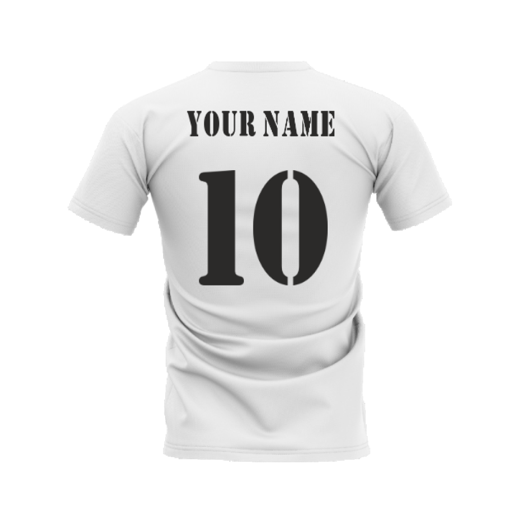 Real Madrid 2002-2003 Retro Shirt T-shirt - Text (White) (Your Name)