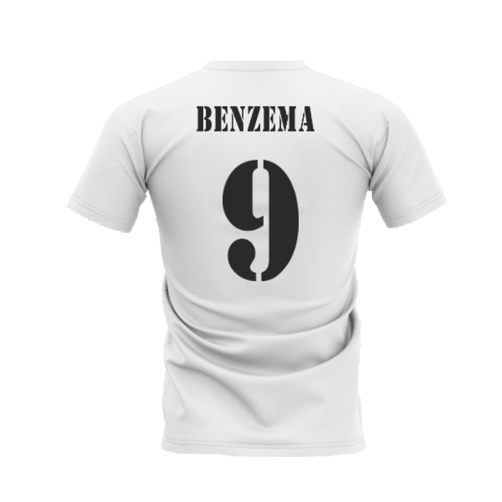 Real Madrid 2002-2003 Retro Shirt T-shirt (White) (BENZEMA 9)