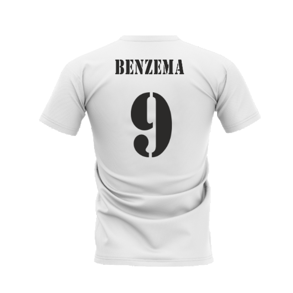 Real Madrid 2002-2003 Retro Shirt T-shirt (White) (BENZEMA 9)