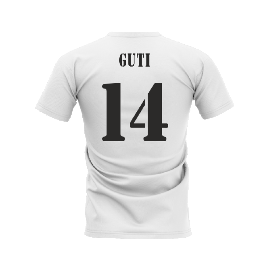 Real Madrid 2002-2003 Retro Shirt T-shirt (White) (Guti 14)