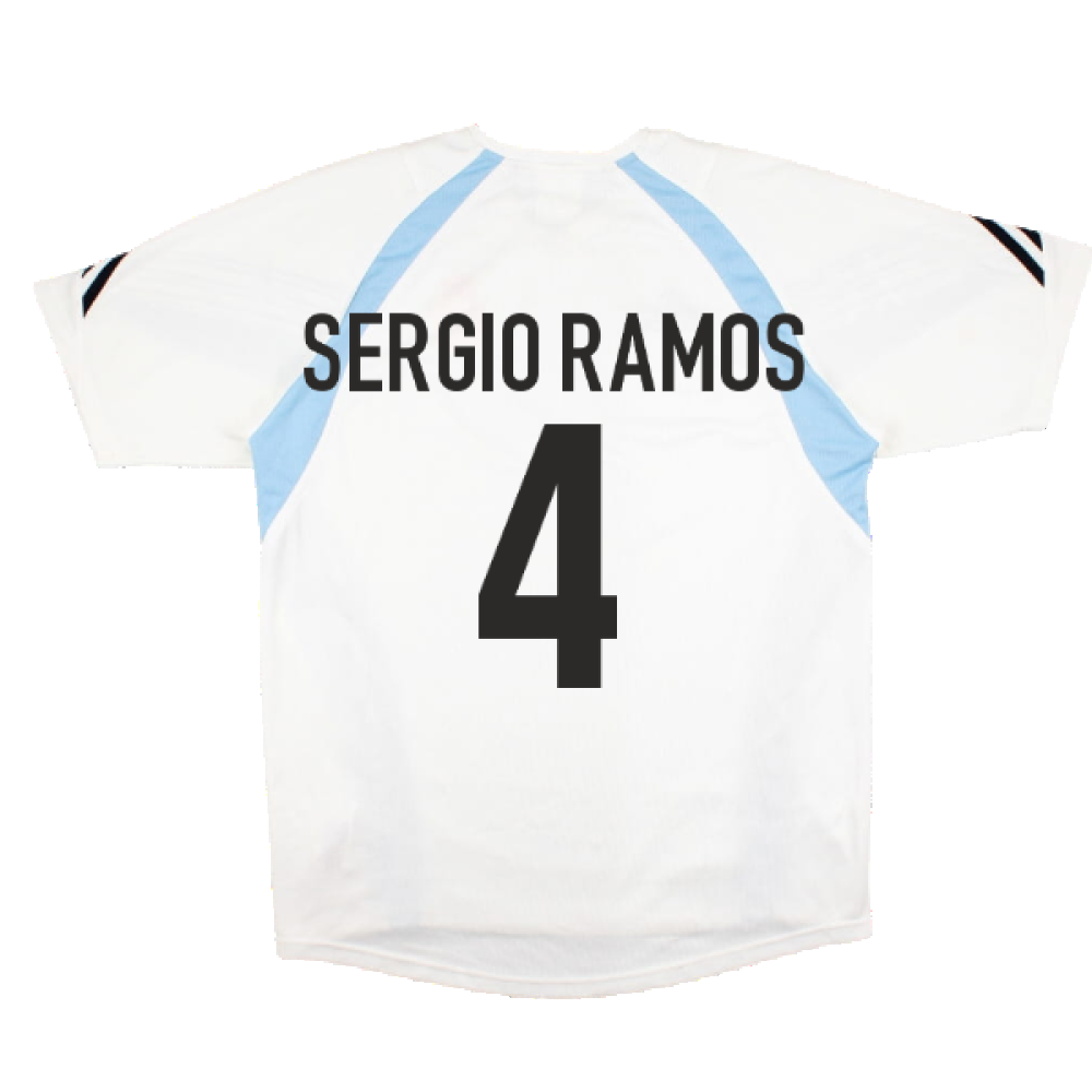 Real Madrid 2003-04 Adidas Training Shirt (L) (SERGIO RAMOS 4) (Excellent)