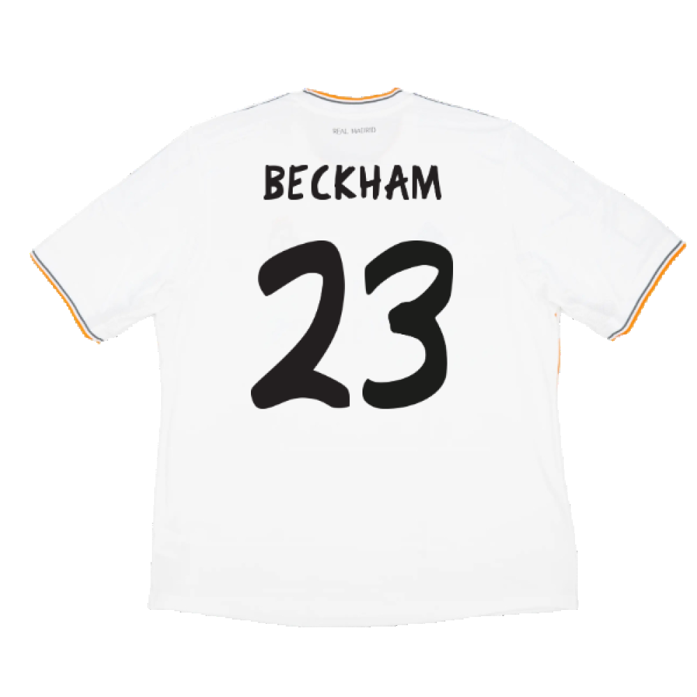 Real Madrid 2013-14 Home (M) (Very Good) (BECKHAM 23)