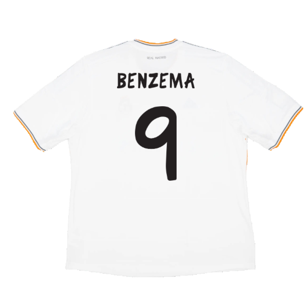 Real Madrid 2013-14 Home (M) (Very Good) (BENZEMA 9)