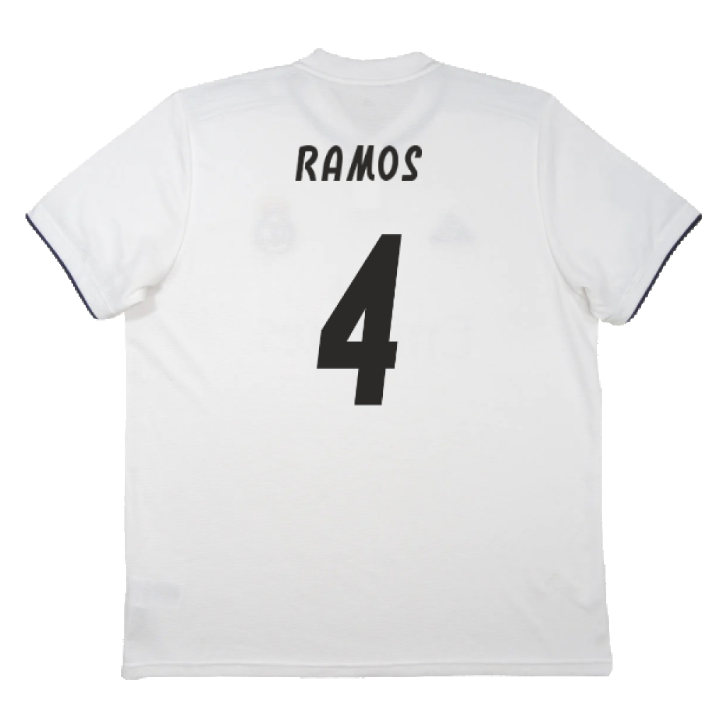 Real Madrid 2018-19 Home Shirt (S) (Very Good) (Ramos 4)