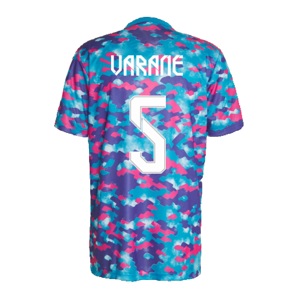 Real Madrid 2021-2022 Pre-Match Training Shirt (Pink) (VARANE 5)