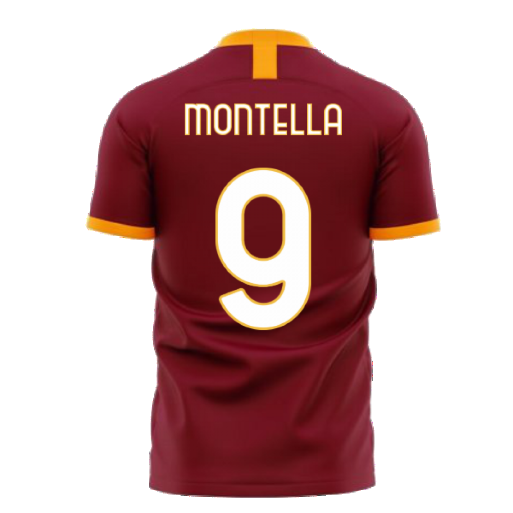 Roma 2025-2026 Home Concept Football Kit (Libero) (MONTELLA 9)