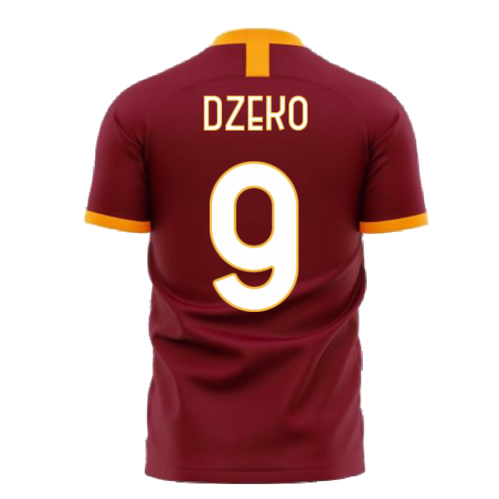 Roma 2024-2025 Home Concept Football Kit (Libero) - No Sponsor (DZEKO 9)