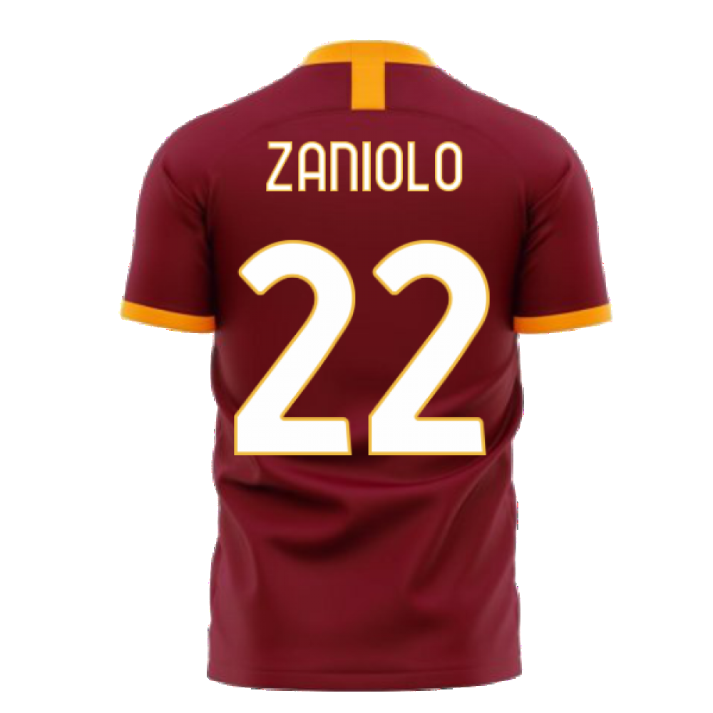 Roma 2024-2025 Home Concept Football Kit (Libero) - No Sponsor (ZANIOLO 22)