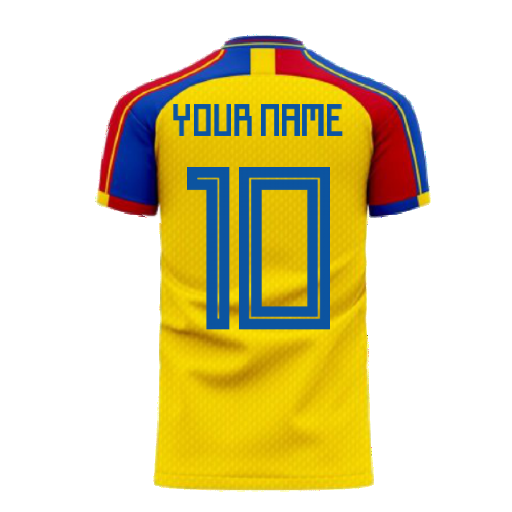 Romania 2024-2025 Home Concept Football Kit (Libero) (Your Name)