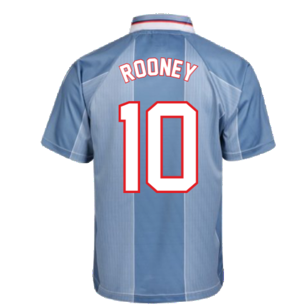 Score Draw England 1996 Away Euro Championship Retro Football Shirt (ROONEY 10)