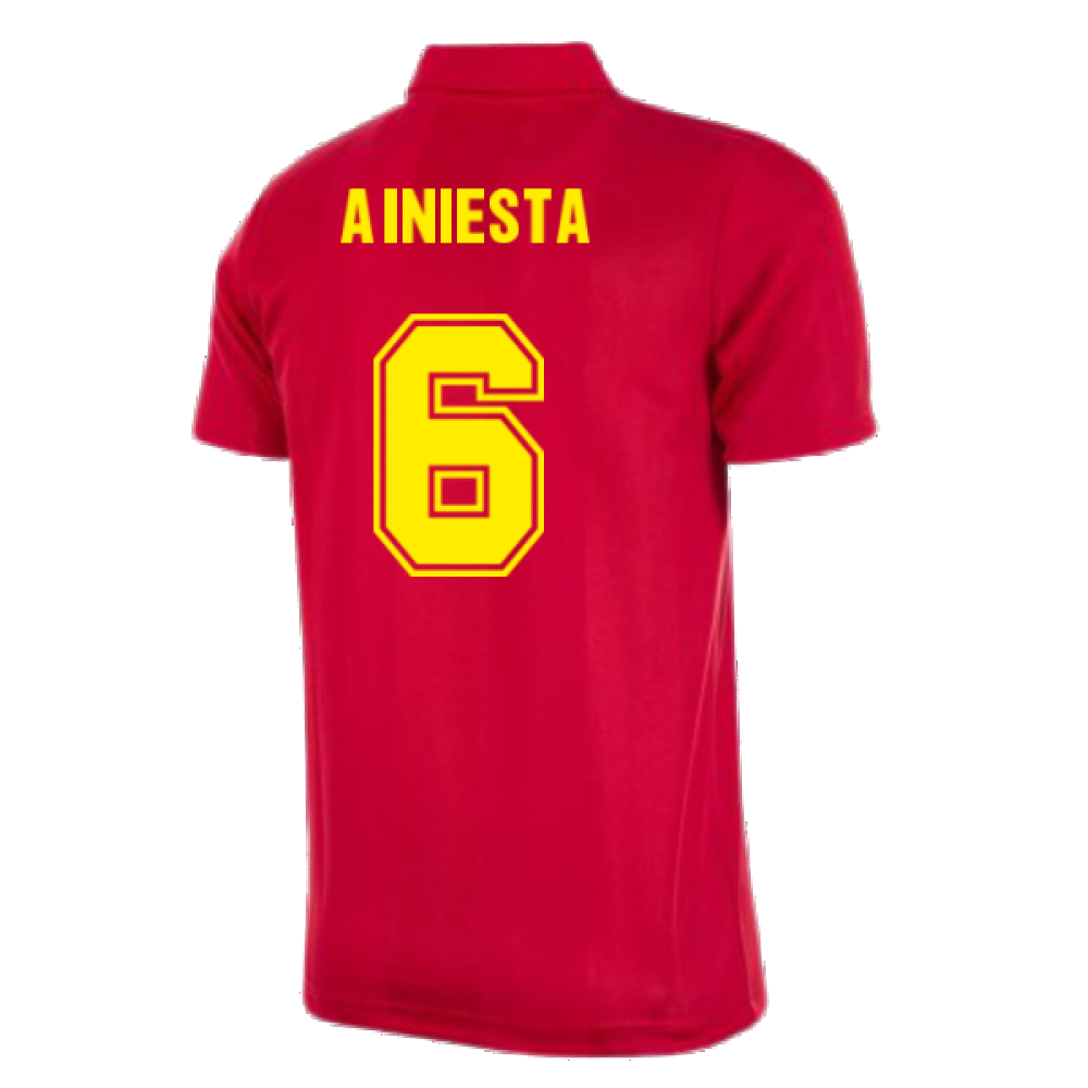 Spain 1984 Retro Football Shirt (A.INIESTA 6)