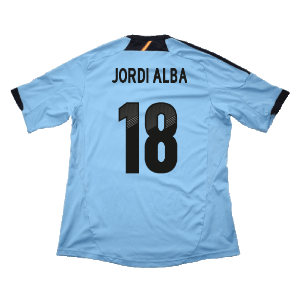 Spain 2012-13 Away Shirt (XLB) (Very Good) (Jordi Alba 18)