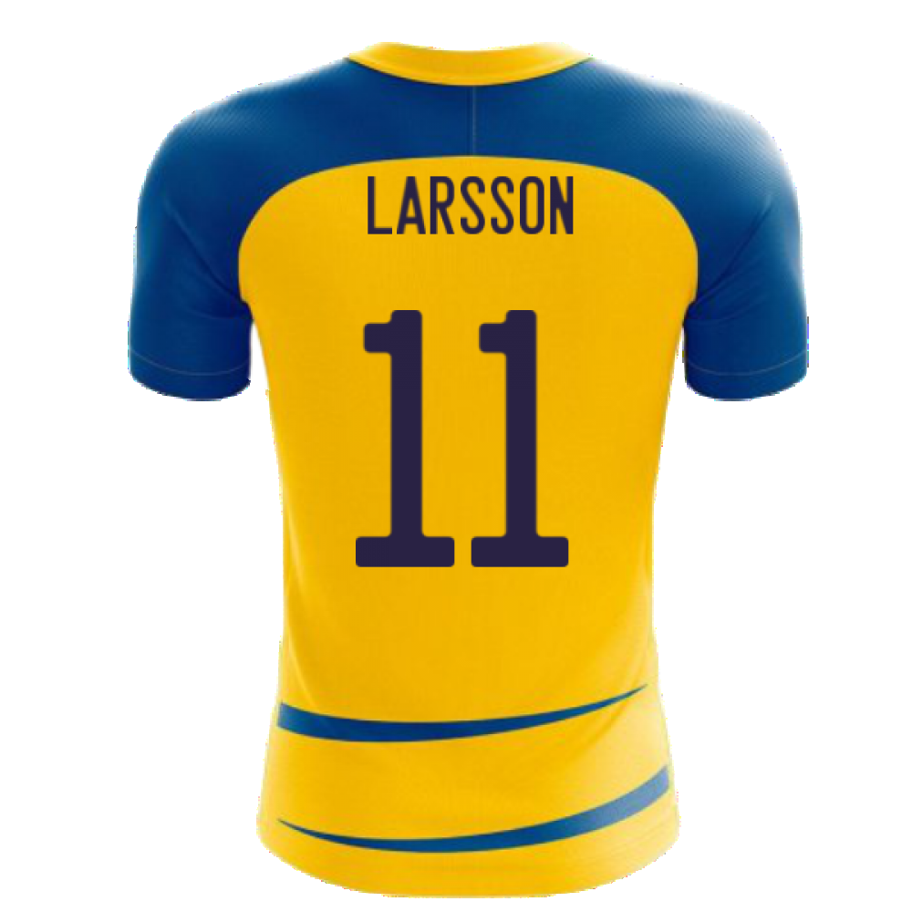 Sweden 2024-2025 Home Concept Football Kit (Airo) (LARSSON 11)